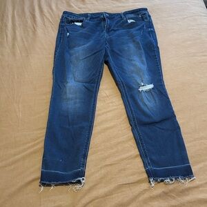Old Navy Dark Blue Ankle Jeans